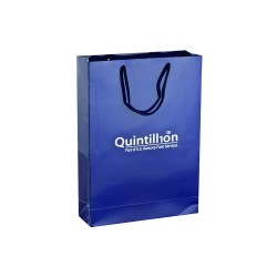 Printed Luxury Rope Handle Paper Bags With Gloss Laminate